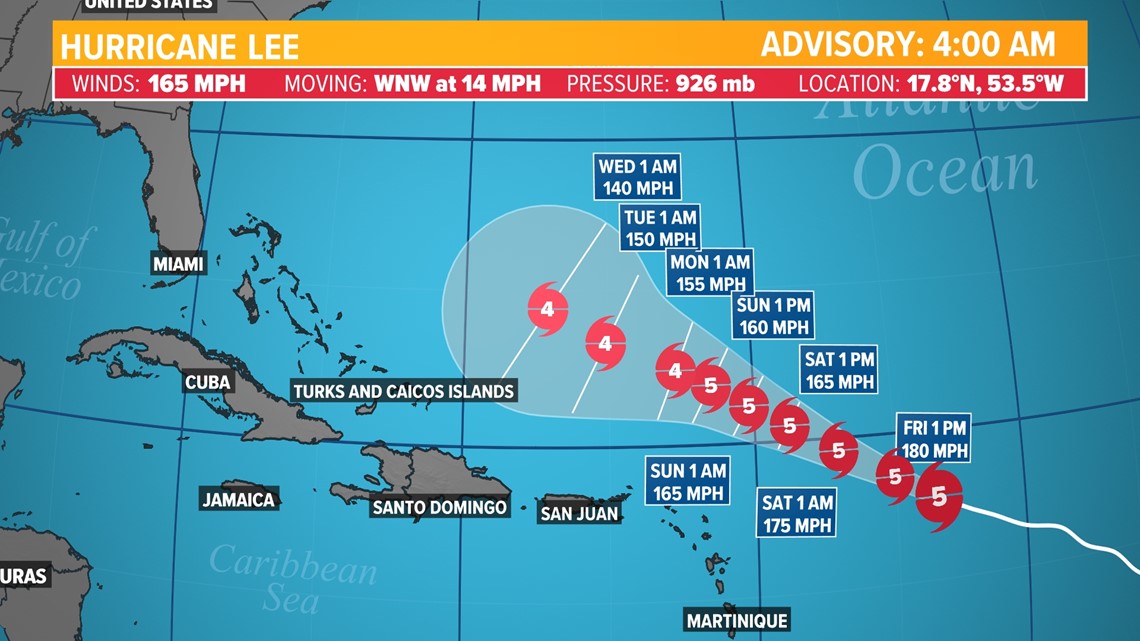 Hurricane Lee update: Forecast track and models of storm | khou.com