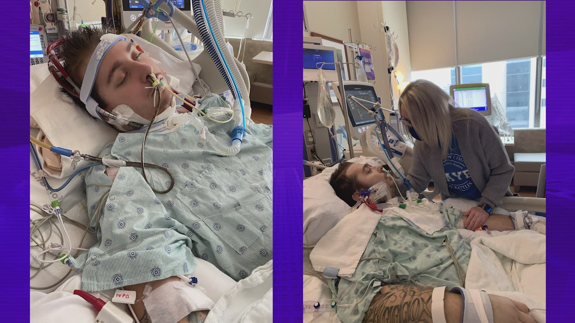 He was a COVID patient who fought for his life but now Colby Vondenstein is eating solid food and breathing on his own.