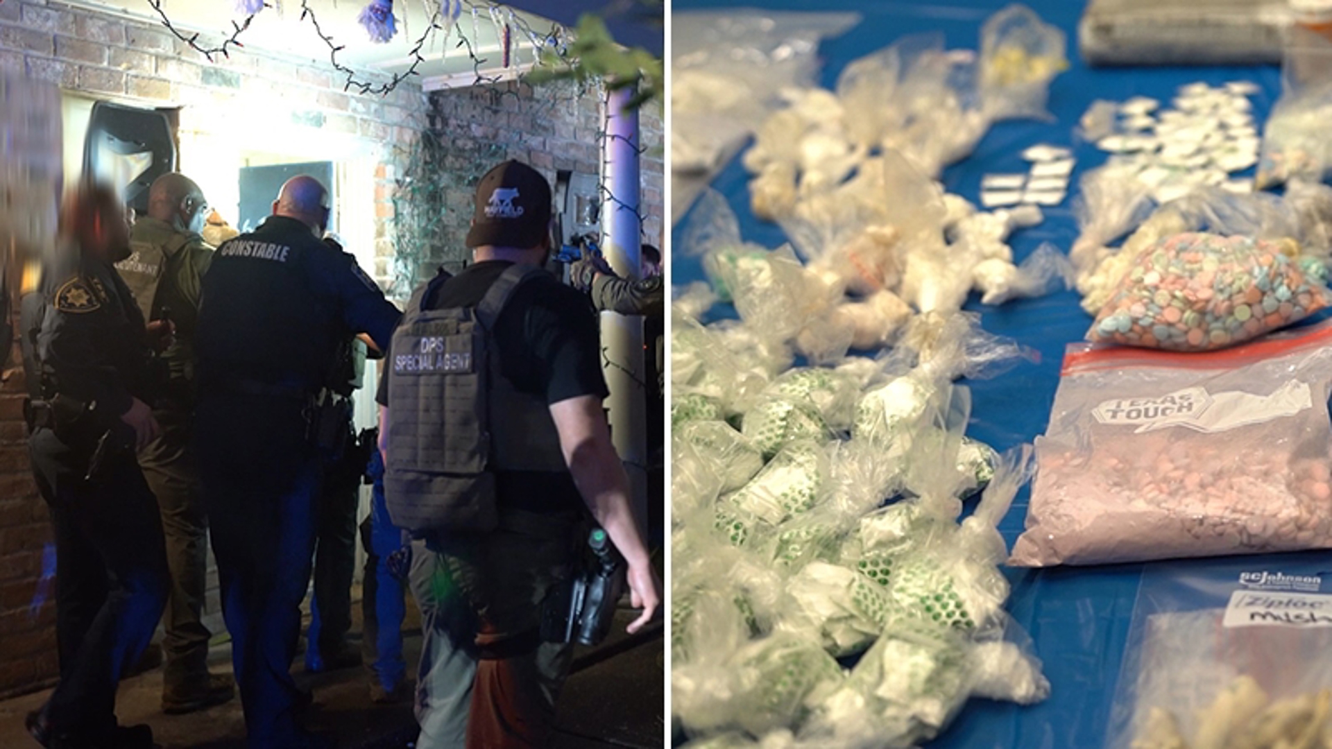 Constable Alan Rosen said they confiscated heroin, cocaine, meth, 232 pounds of marijuana, dozens of firearms and more from an apartment complex in NW Houston.