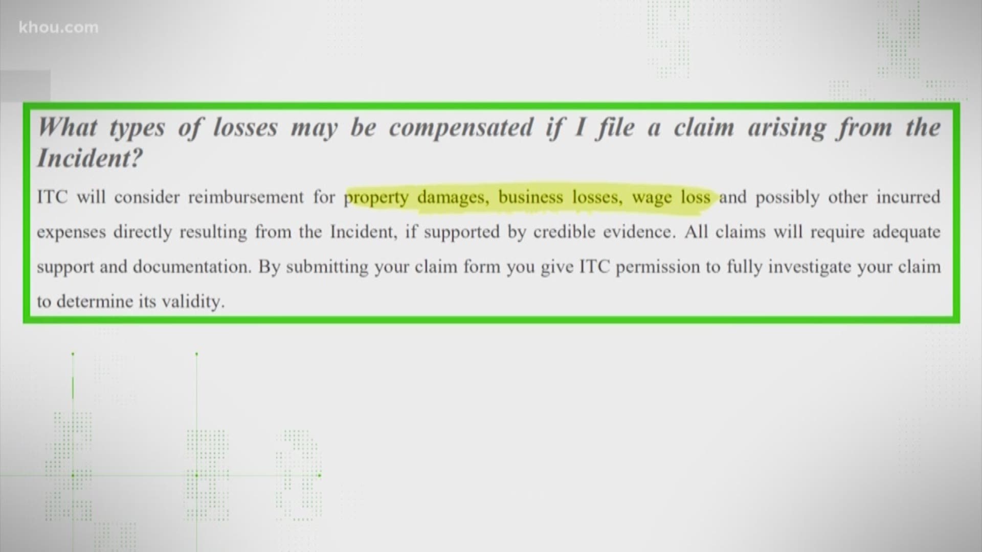For anyone who's had to go to a doctor because of the ITC chemical tank fire or lost wages, the company is suggesting you submit a claim on its website. But by doing so, are you giving up your rights to sue them later? We verified.