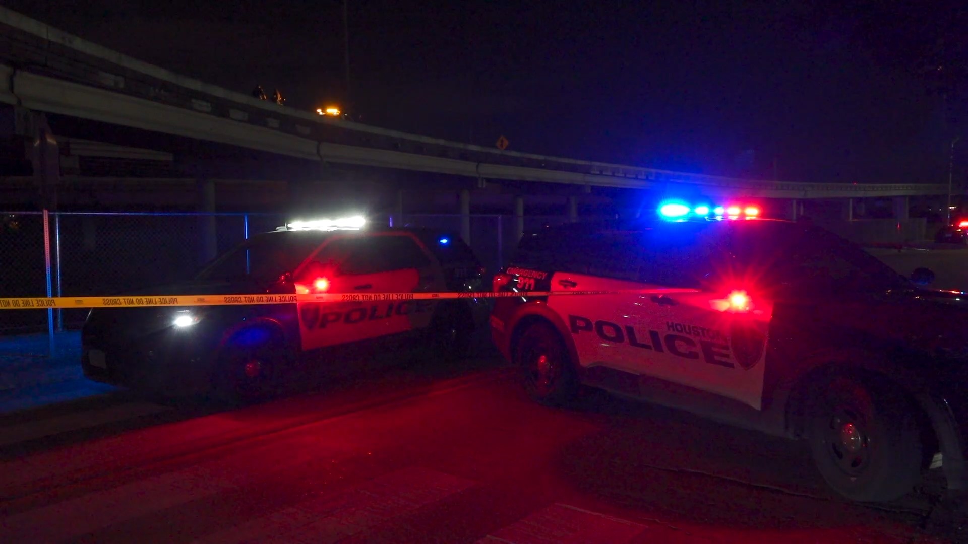 Police said the woman's body was found on the ground under the overpass after she was ejected.