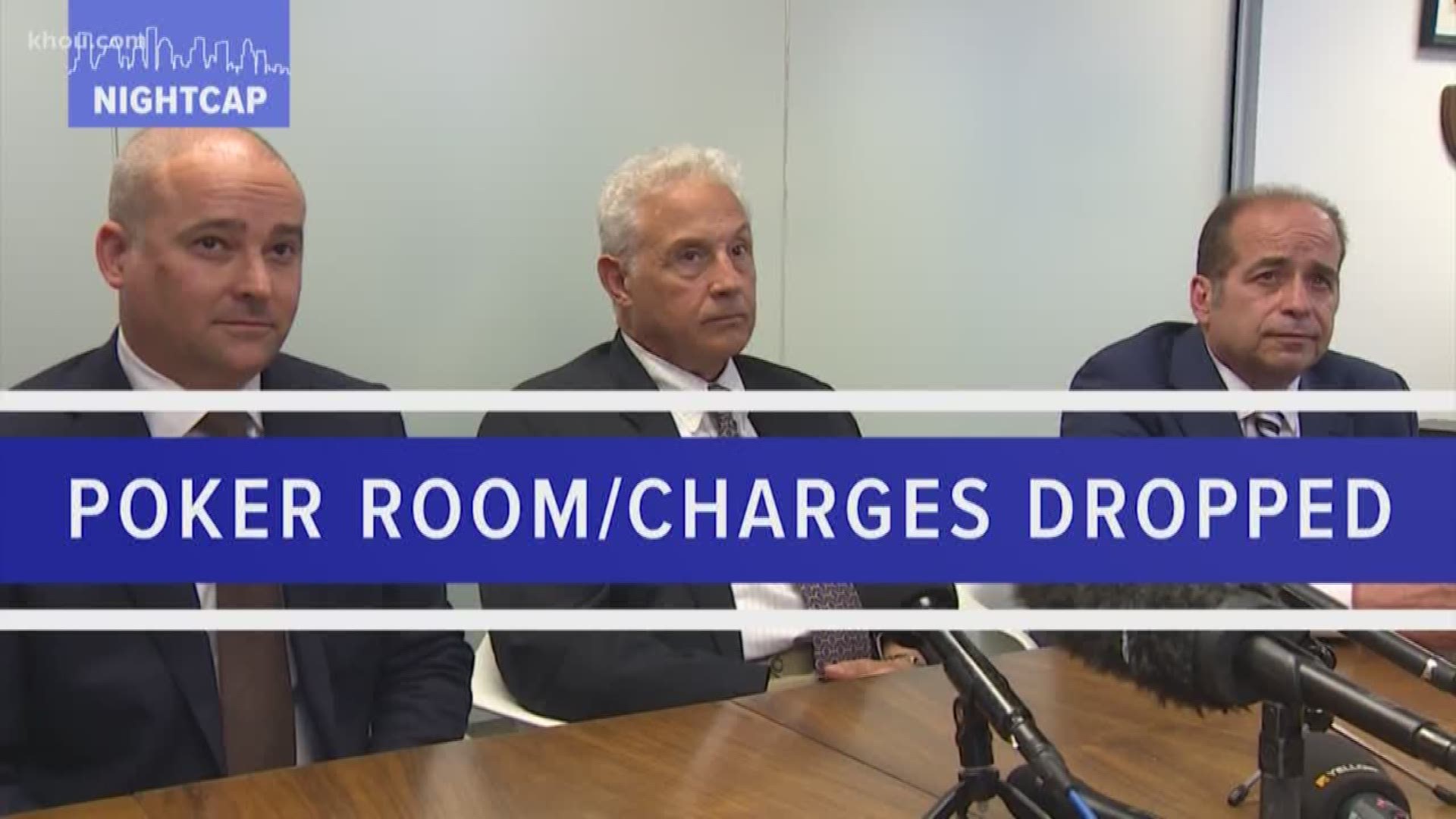 It's vindication for the owners of a game room that was raided in May. The district attorney dropped money laundering charges against them and it's all because of a possible conflict of interest in the investigation. That story leads this edition of the 90-second nightcap.