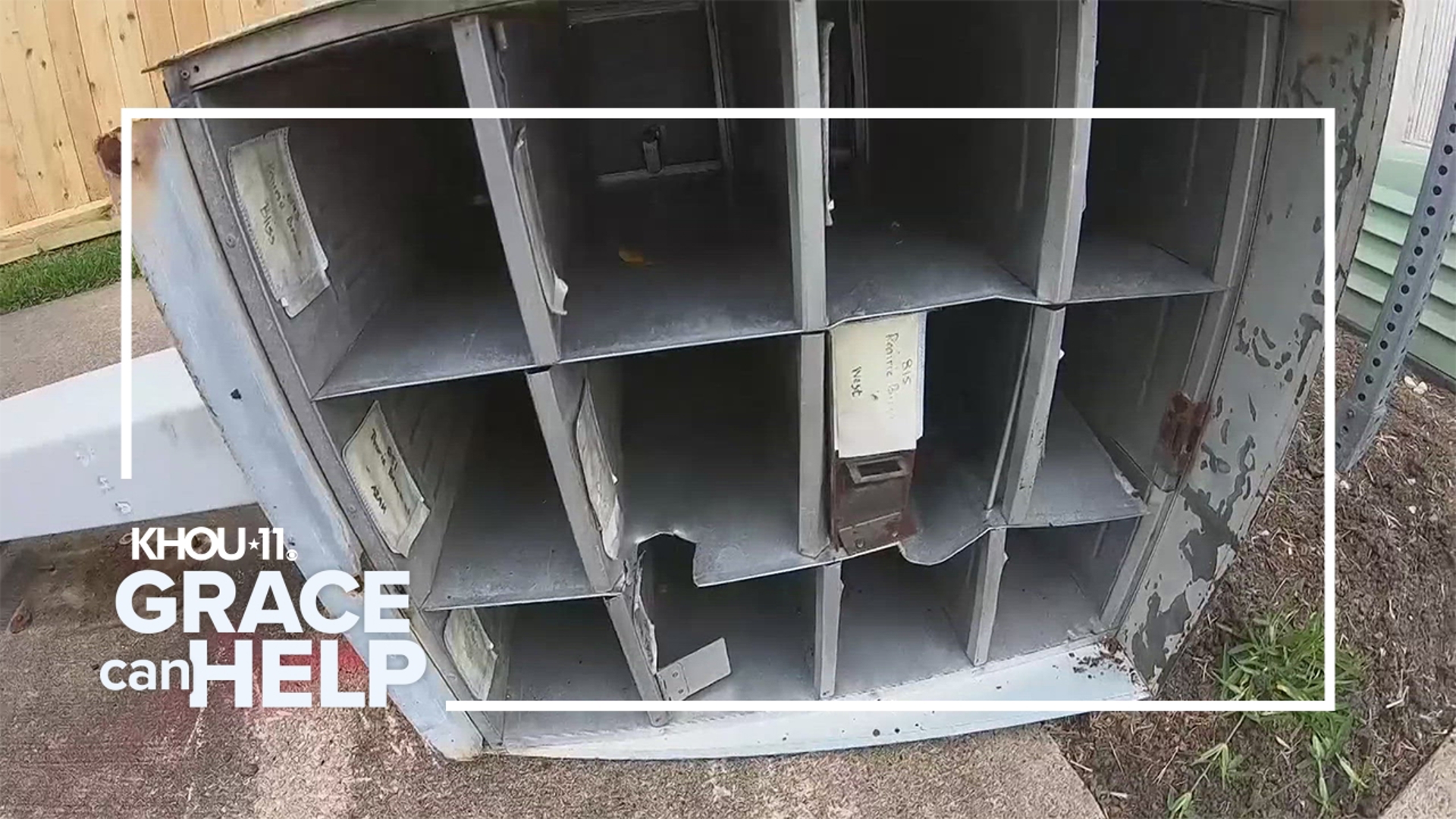 A resident told KHOU 11 News the cluster box units in the Bay Knoll subdivision of Clear Lake were broken into three months ago and still haven't been fixed.