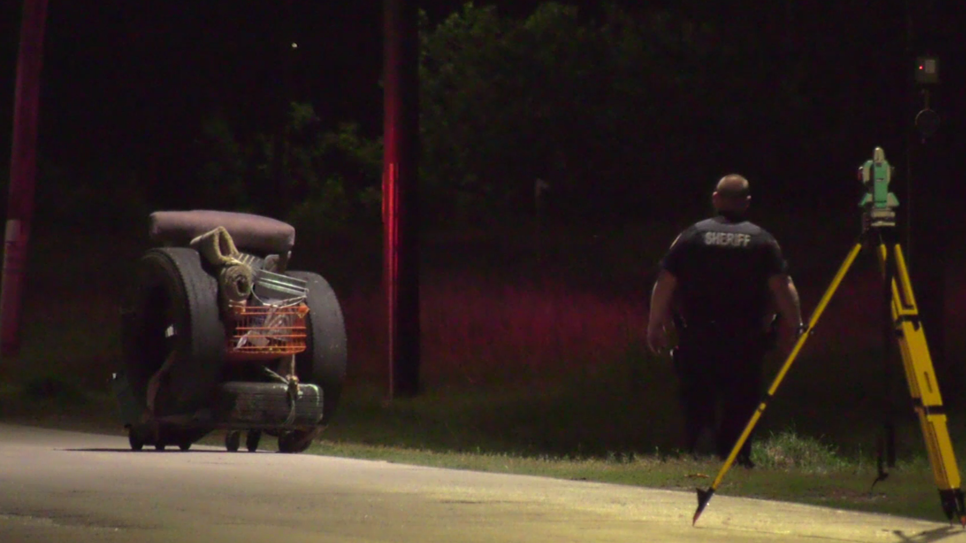 Deputies believe the man who was struck and killed overnight on Langley Road was homeless and may have been picking up a tarp from the road when he was struck.