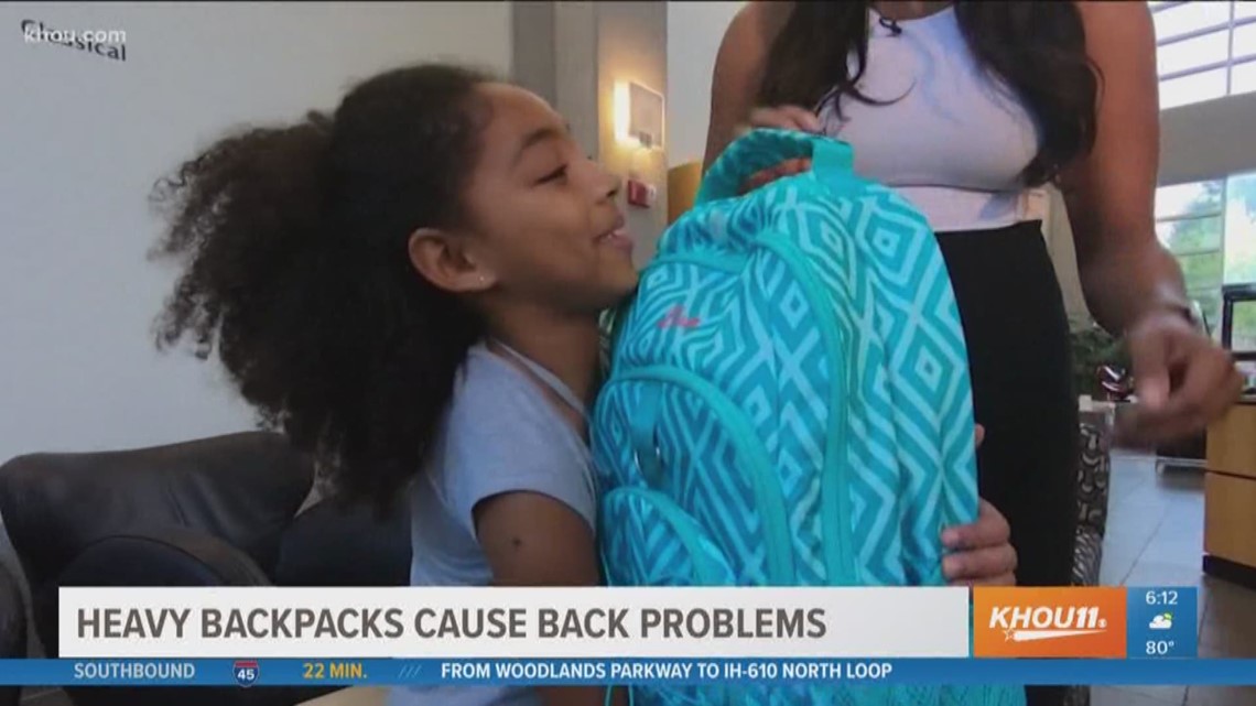 BACK TO SCHOOL Heavy backpacks cause back problems