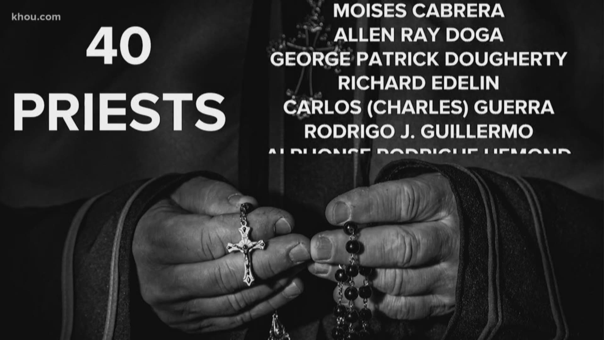 The Archdiocese of Galveston-Houston released a list of Catholic priests credibly accused of sexually abusing children this afternoon.