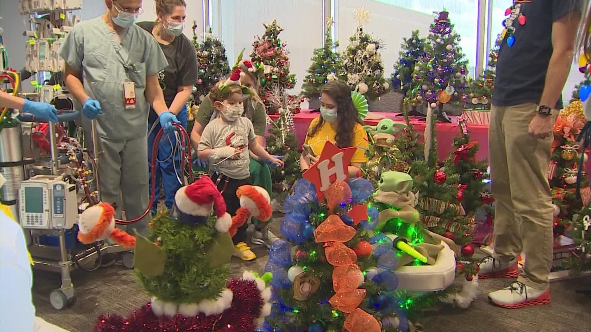 Texas Children\'s Hospital brings holiday joy with Christmas trees ...
