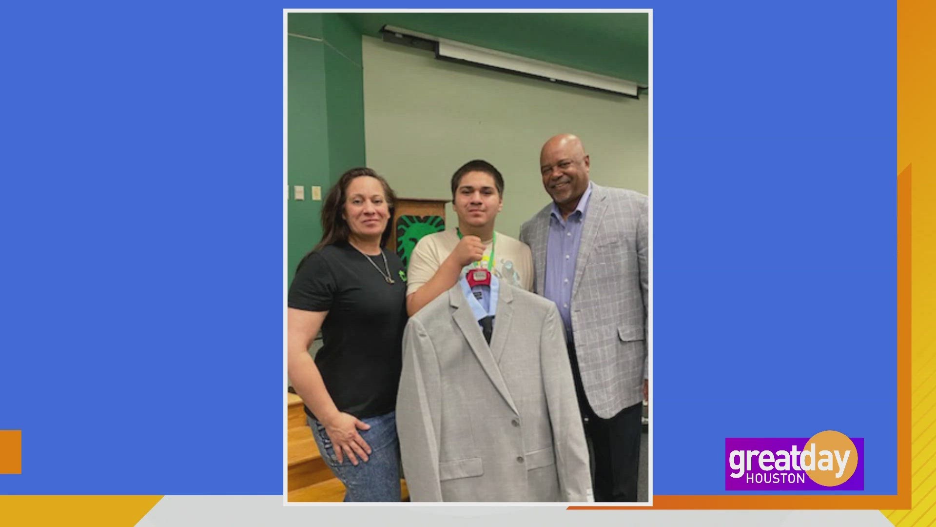 Gary Landry helps graduating seniors whose parents can't afford to buy them suits for graduation day.