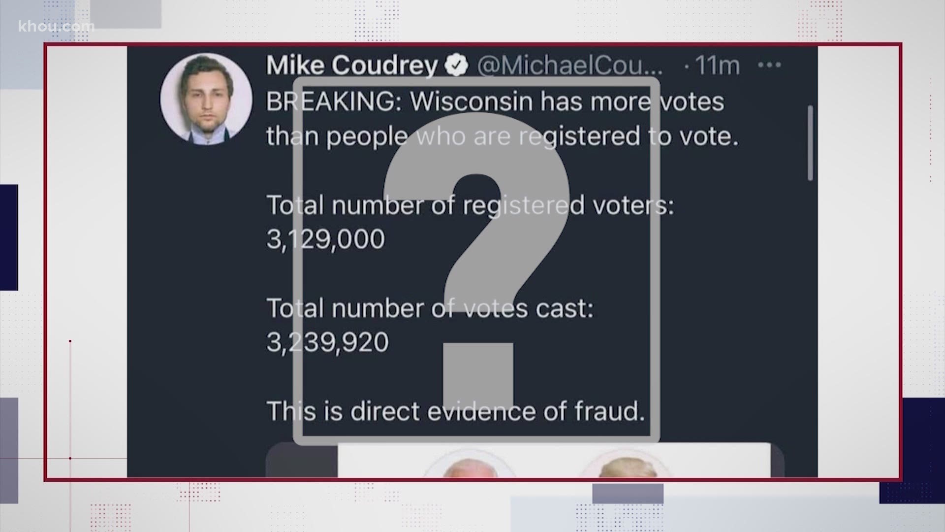 There were several hundred thousand additional registered voters than votes in Wisconsin.