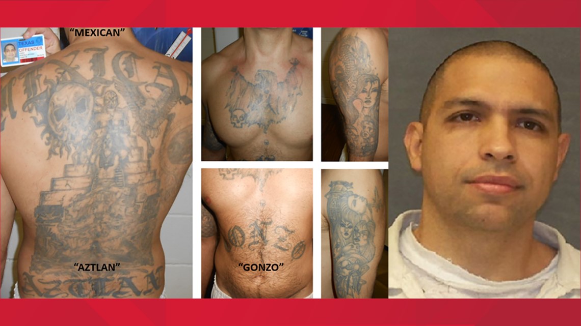 Spurs Alamo 210 tattoos favorites of the San Antoniobased prison gang  Tango Orejon