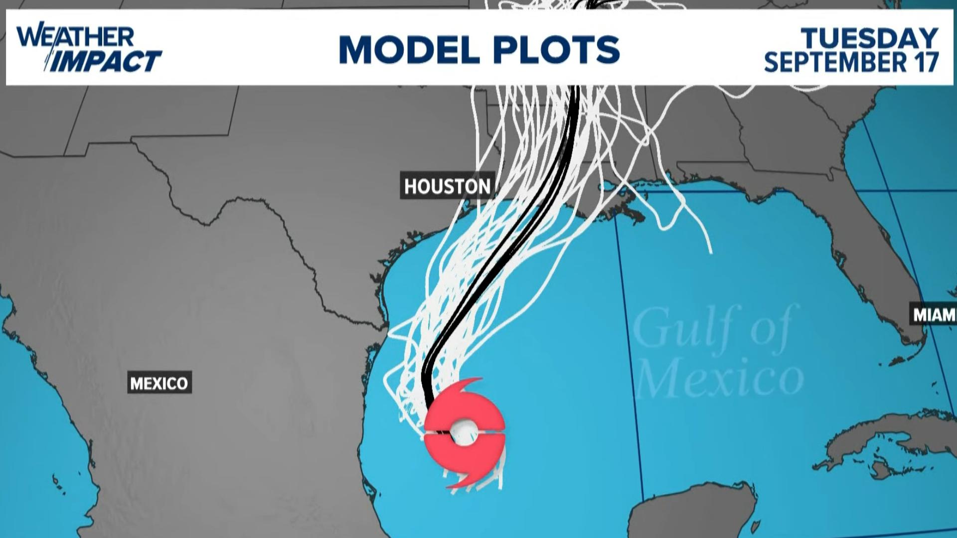 Tropical Storm Francine tracker Forecast, models and cone