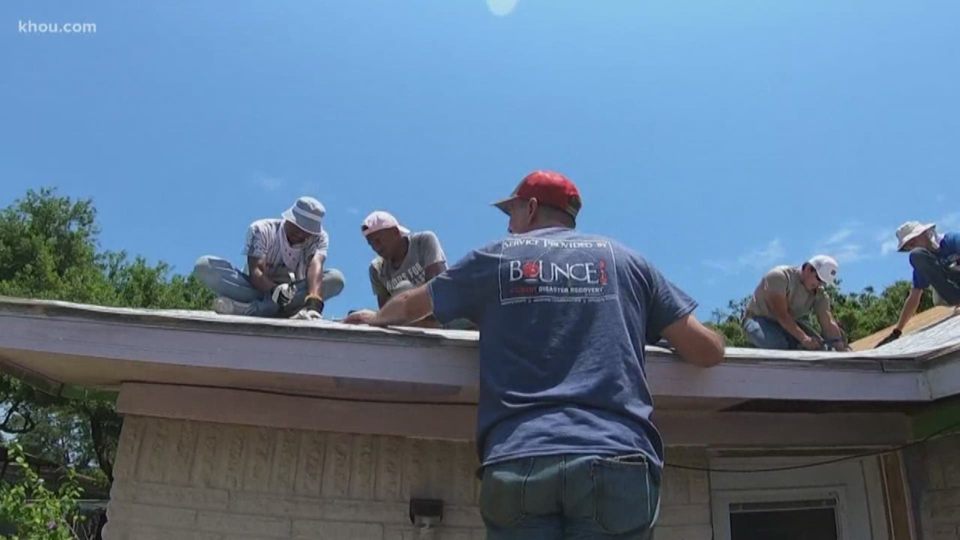 More than a hundred students are spending their summer break to make a difference. They're helping fix up homes damaged nearly two years ago during Hurricane Harvey.