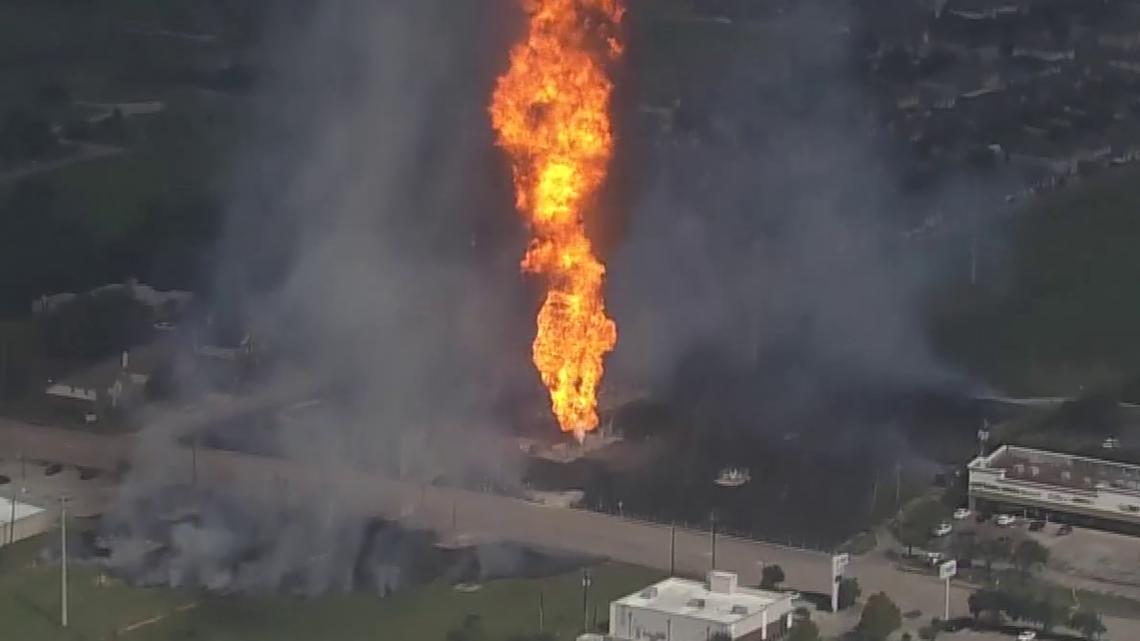 Pipeline fire in La Porte Evacuations underway; no injuries