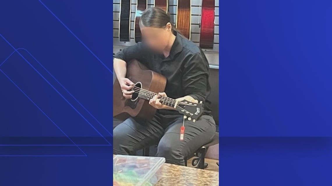 Same woman stealing guitars from music stores around Houston, shop