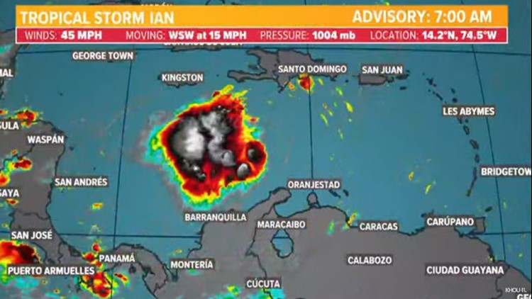 Tropical Storm Ian forms in Caribbean and is expected to impact Florida next week