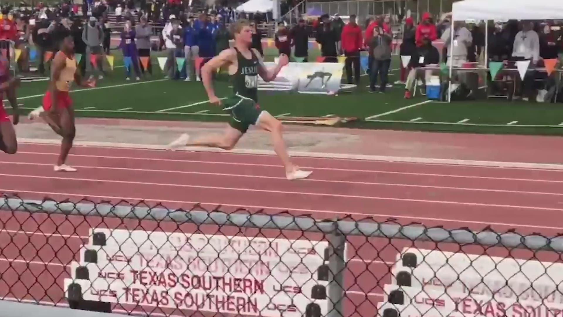 The fastest sprinter in America lives right here in Houston. He's a senior at Strake Jesuit.
