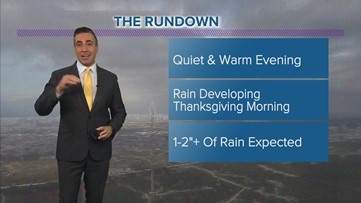 Houston Forecast: Rain & isolated storms expected for Thanksgiving