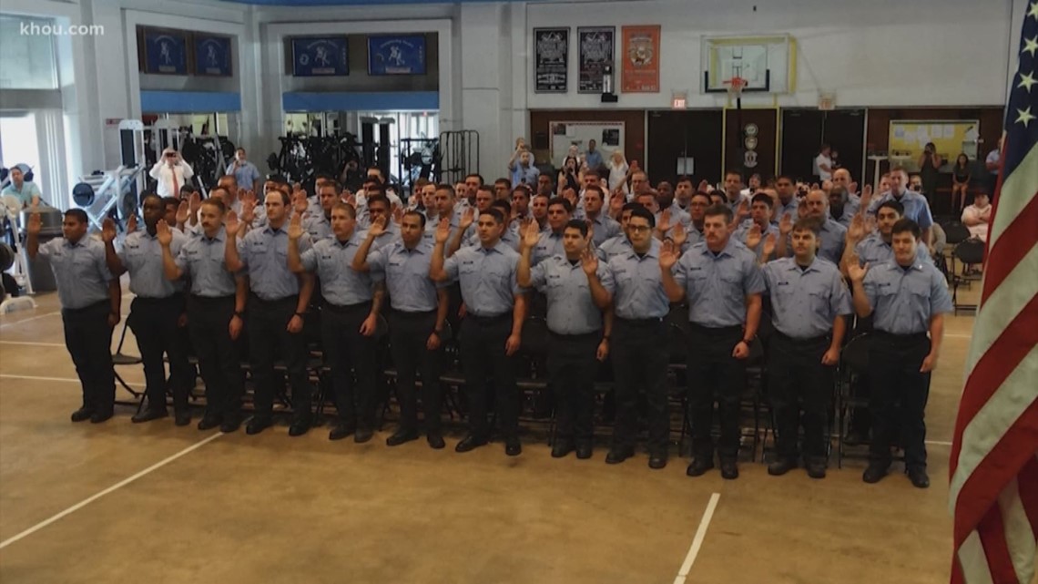 Houston fire cadets sworn in after pay raise controversy | khou.com