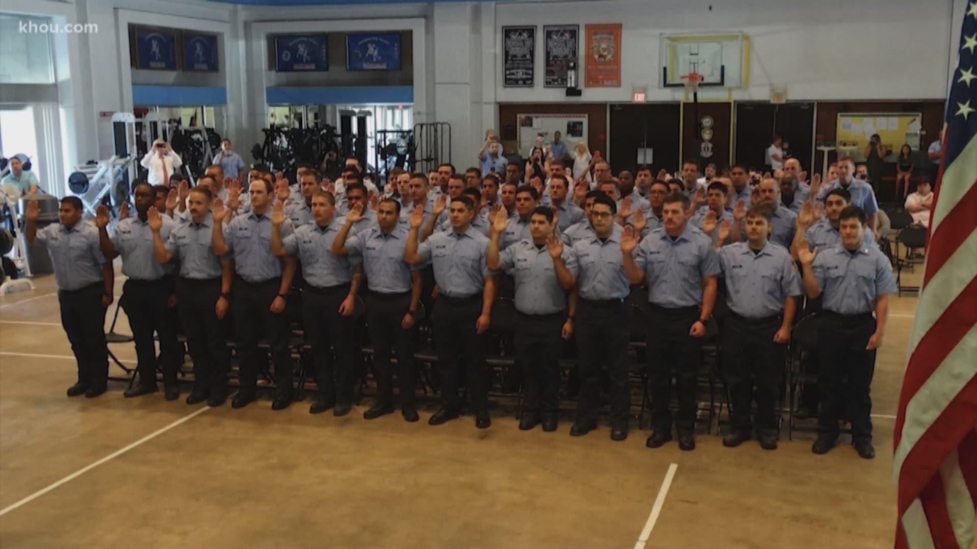 Sixty-six Houston fire cadets are now officially firefighters. They could start as early as Saturday.