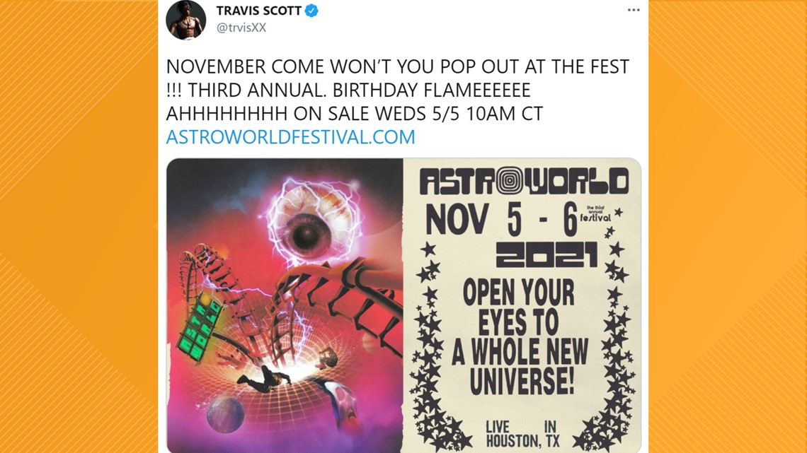 Travis Scott festival: 'Astroworld' returns to Houston in 2021 