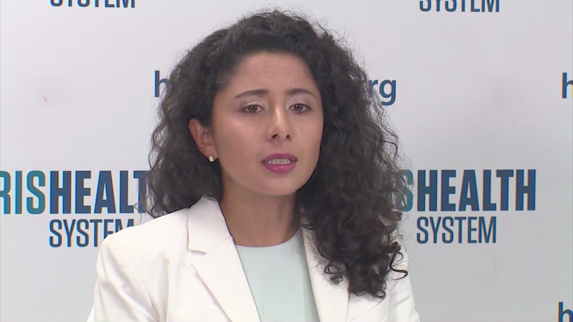 Hidalgo said doctors are ordering her to stay put for a couple of days to recuperate.