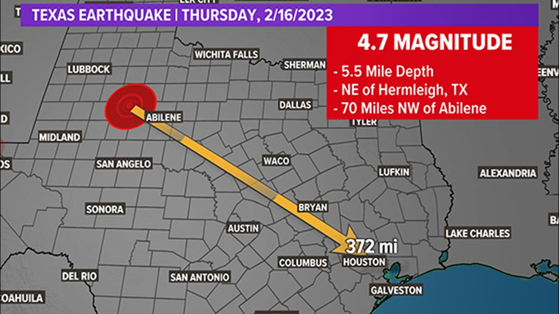 Texas earthquake Magnitude 4.7 earthquake shakes NW Texas
