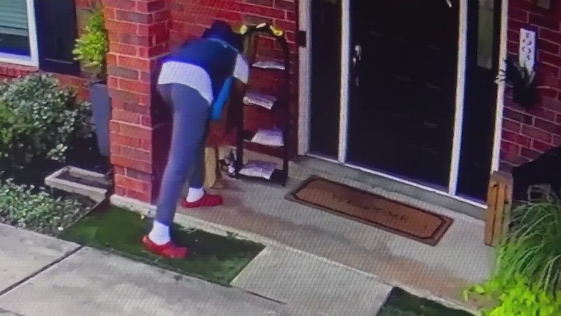 When she watched the surveillance video and saw the thief steal her packages, she knew she had to get revenge, even if it was a bit "immature."