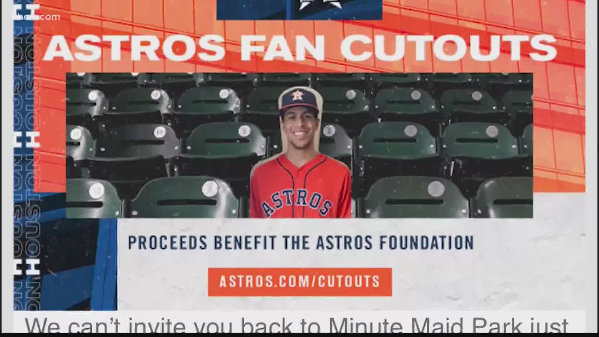 Houston Astros fans may not be able to attend games right now, but they have a chance to see their faces on TV at Minute Maid Park.
