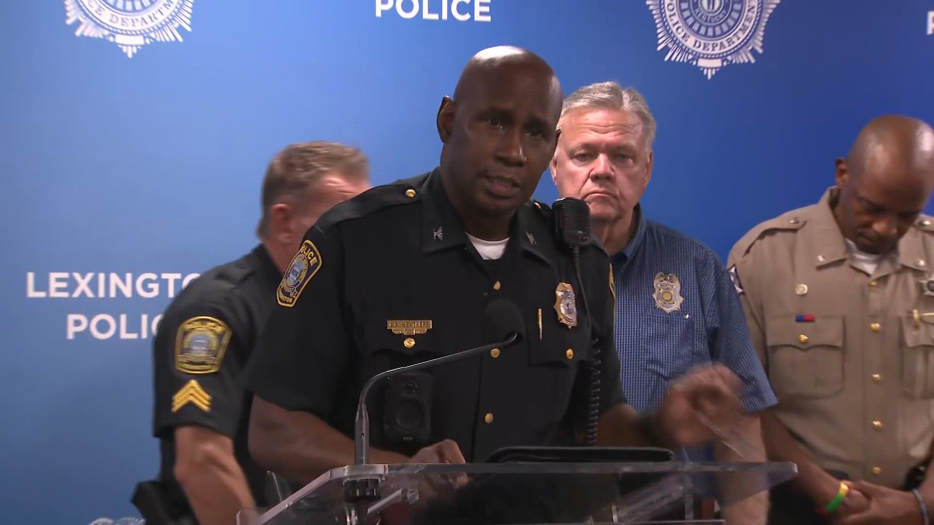 Police said two women died and two men were injured in the church shooting. A trooper was wounded before the suspect made it to the church. 