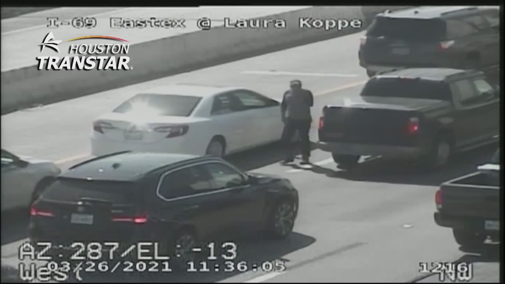 A suspected impaired driver was taken into custody after Houston police said he crashed into a METRO officer's motorcycle and another vehicle on the Eastex Freeway.