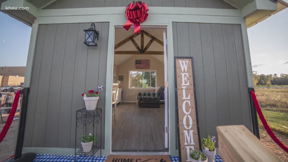 Kingwood ISD students build tiny homes for homeless veterans