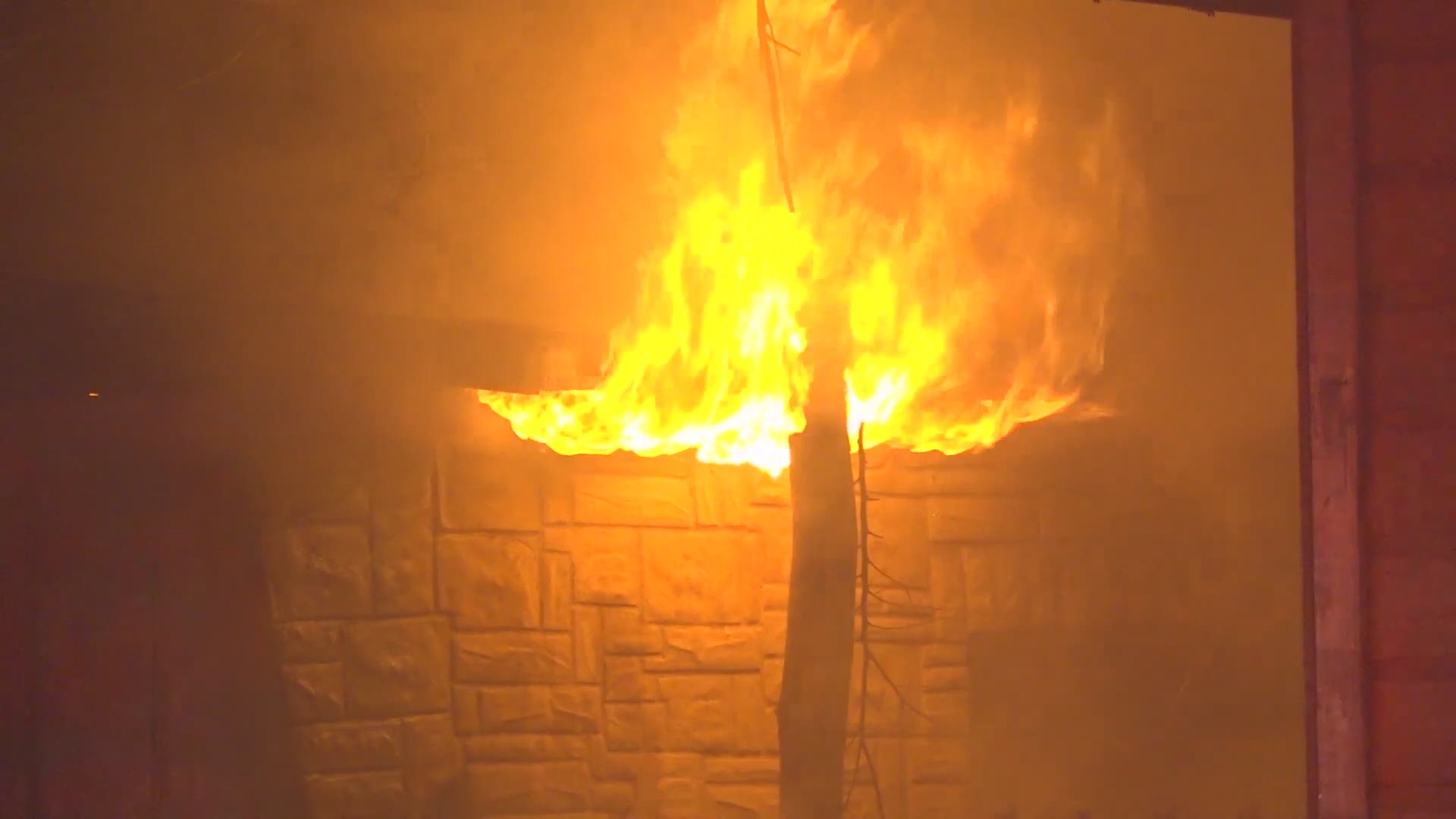 An arson investigation is underway after a Vietnam veteran said something was thrown through his window which set his northeast Houston home on fire.