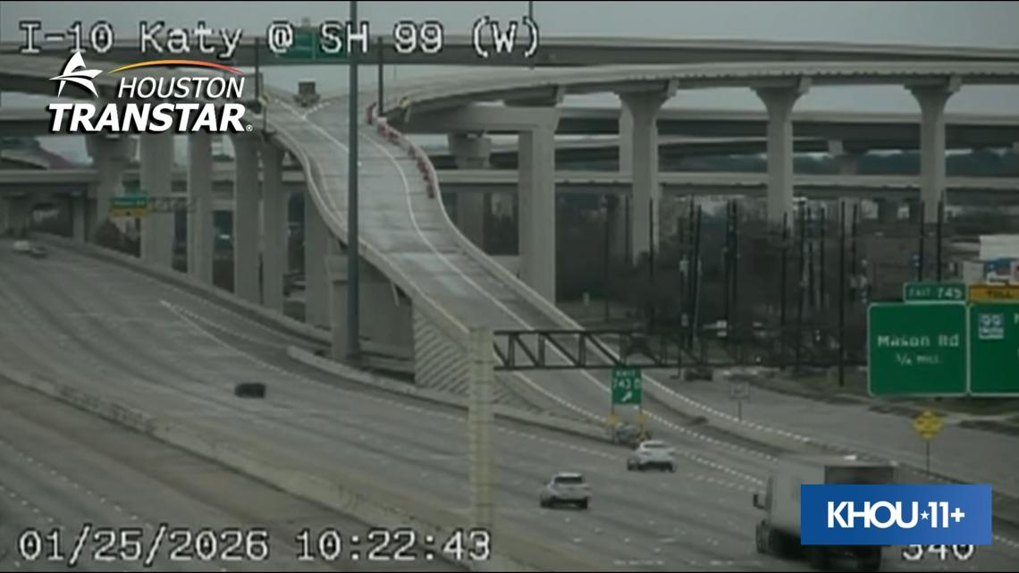 Icy ramps causing issues around the Houston area, multiple shut down