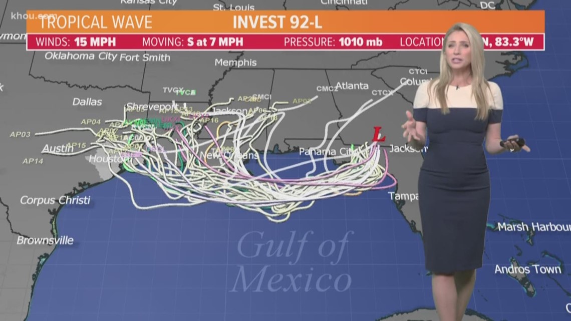 Invest 92L Chance for Gulf development increases; models shift east