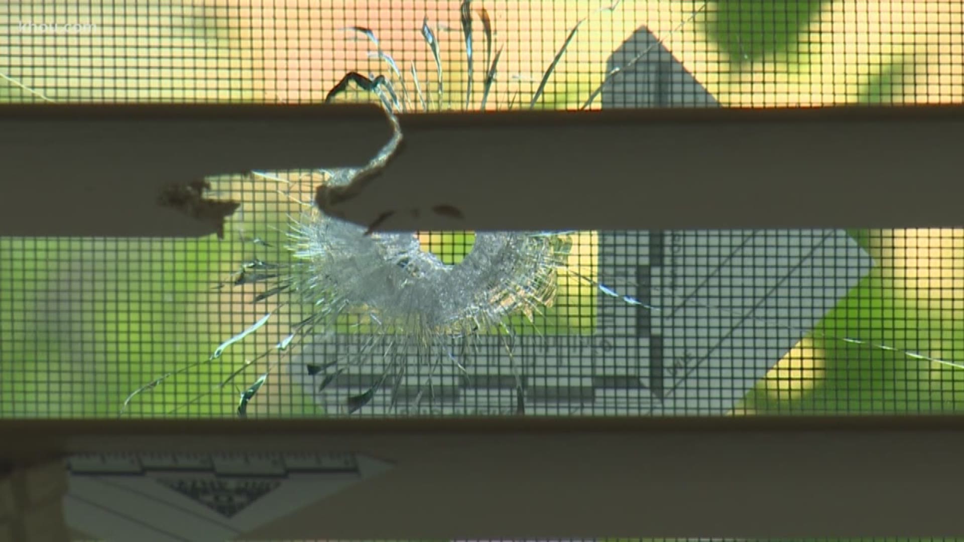 More than a dozen bullets shattered windows and littered the front door in a Richmond home.