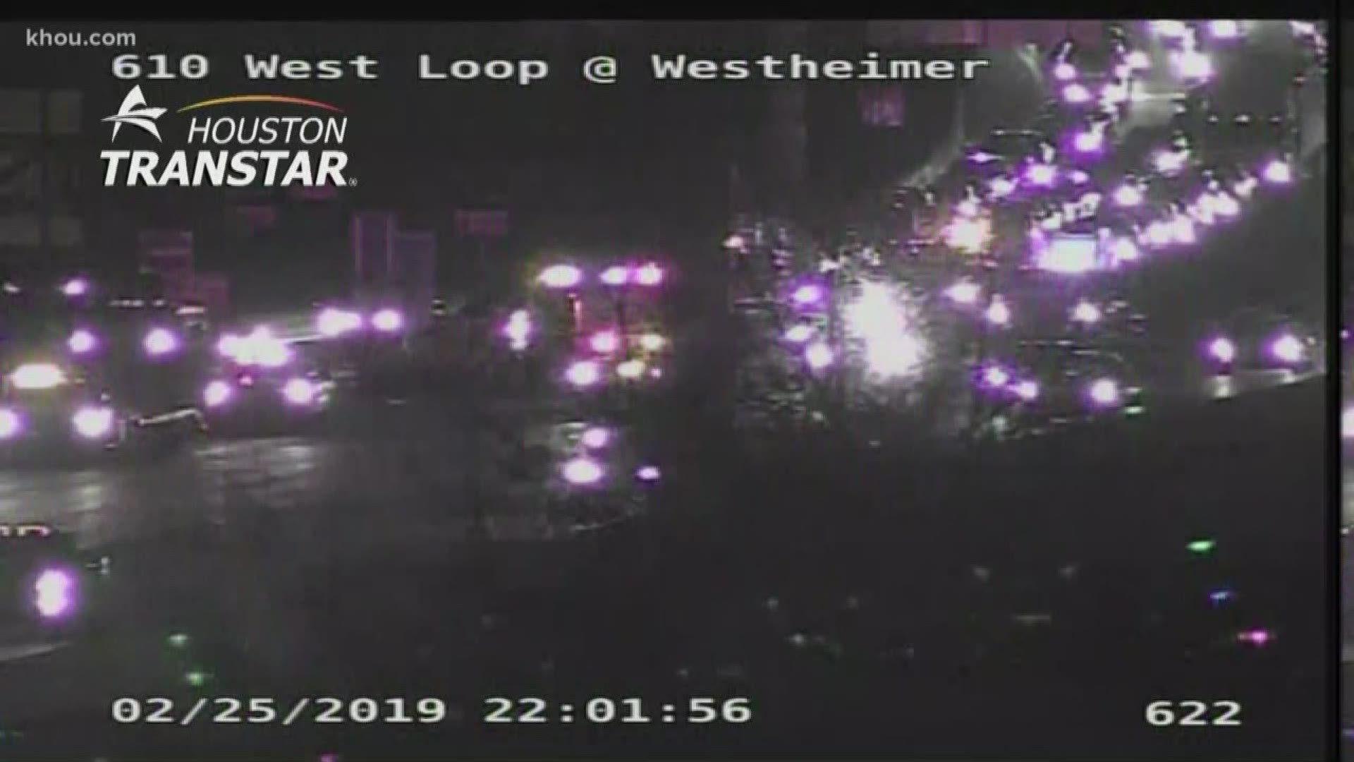 All northbound lanes of the 610 West Loop at Westheimer are shut down due to a truck fire.