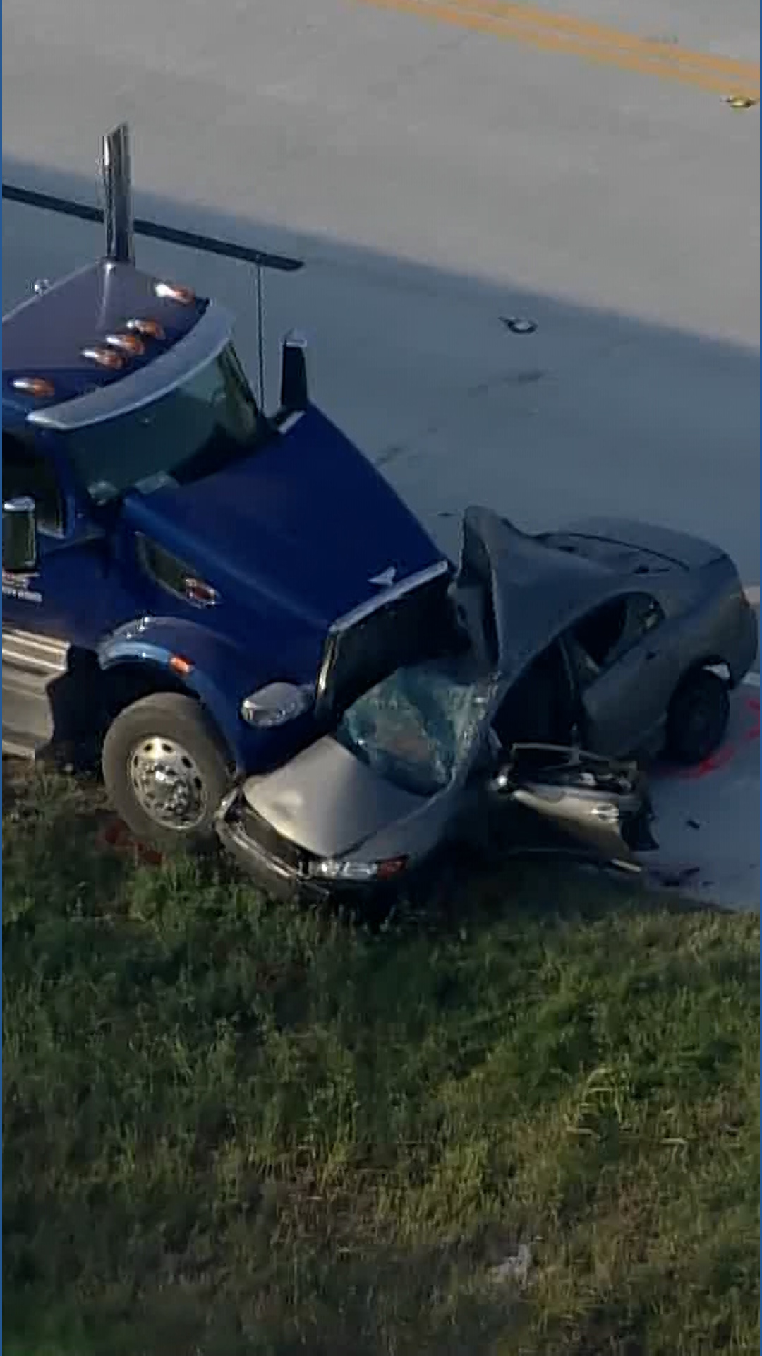 Crash involving big rig shuts down State Highway 36 in Needville | khou.com
