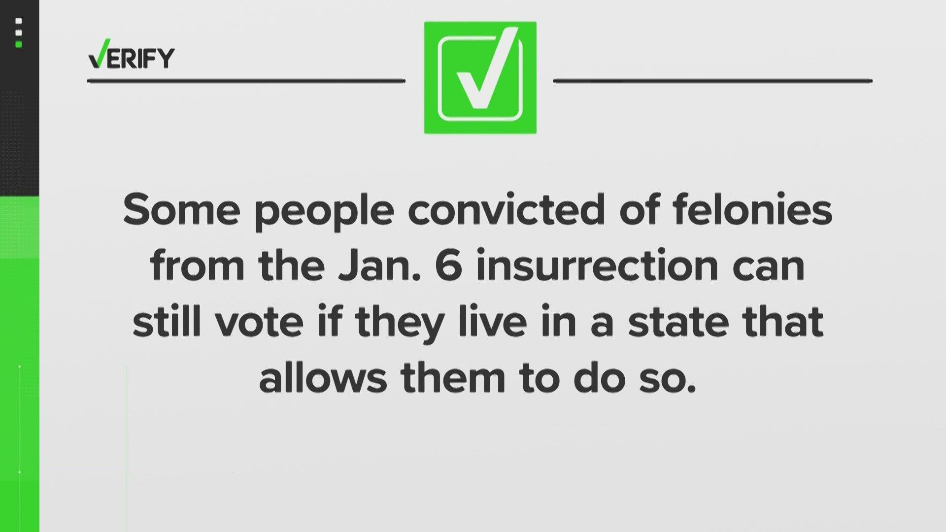 In most states, people convicted of a felony are disenfranchised while they are incarcerated but get their voting rights back after finishing their sentences.