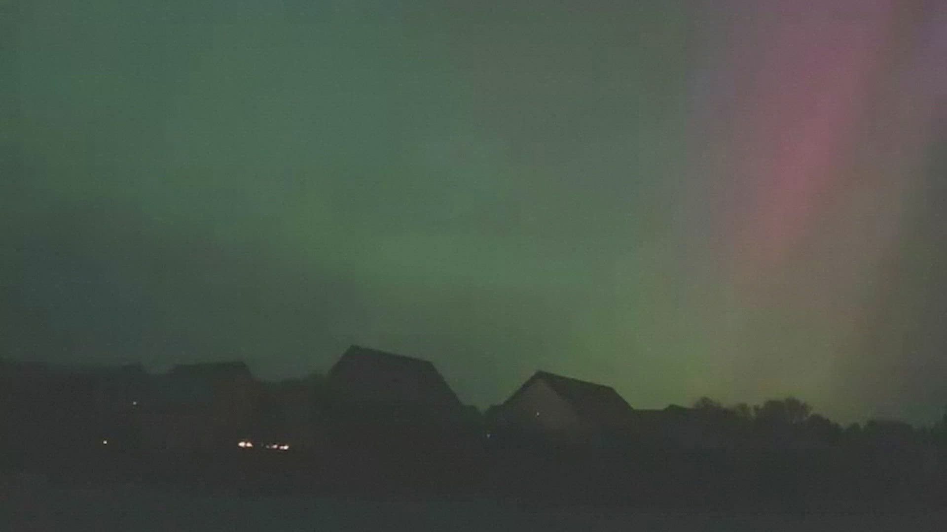 The lights are being generated by the largest geomagnetic storm Earth has seen in 20 years.