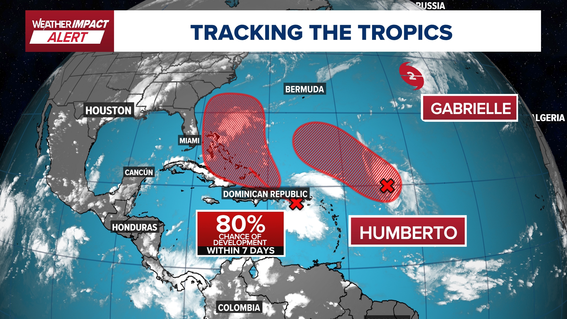 Tropical update: Humberto forms as eighth storm in Atlantic hurricane ...