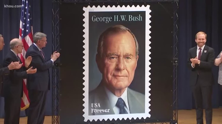 George H.W. Bush's Forever stamp issued on what would have been his 95th birthday