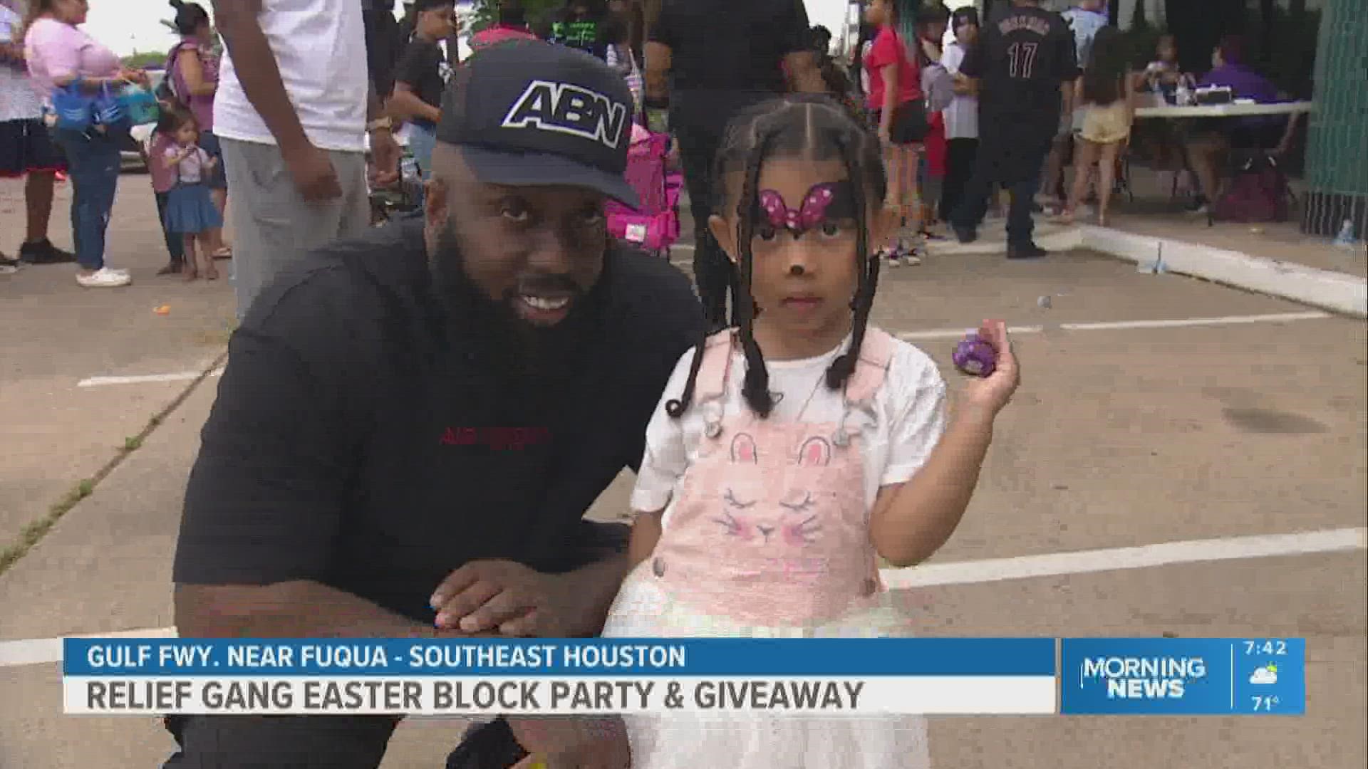 "Sometimes people just need a shoulder to lean on," Trae Tha Truth said during his annual party and giveaway.