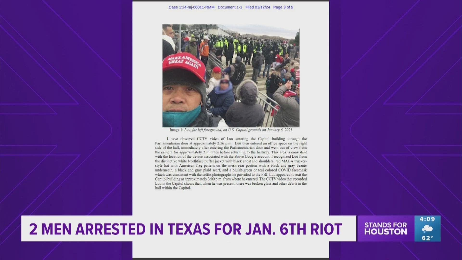 FBI agents arrest Houston man in connection with Jan. 6 US Capitol riot ...