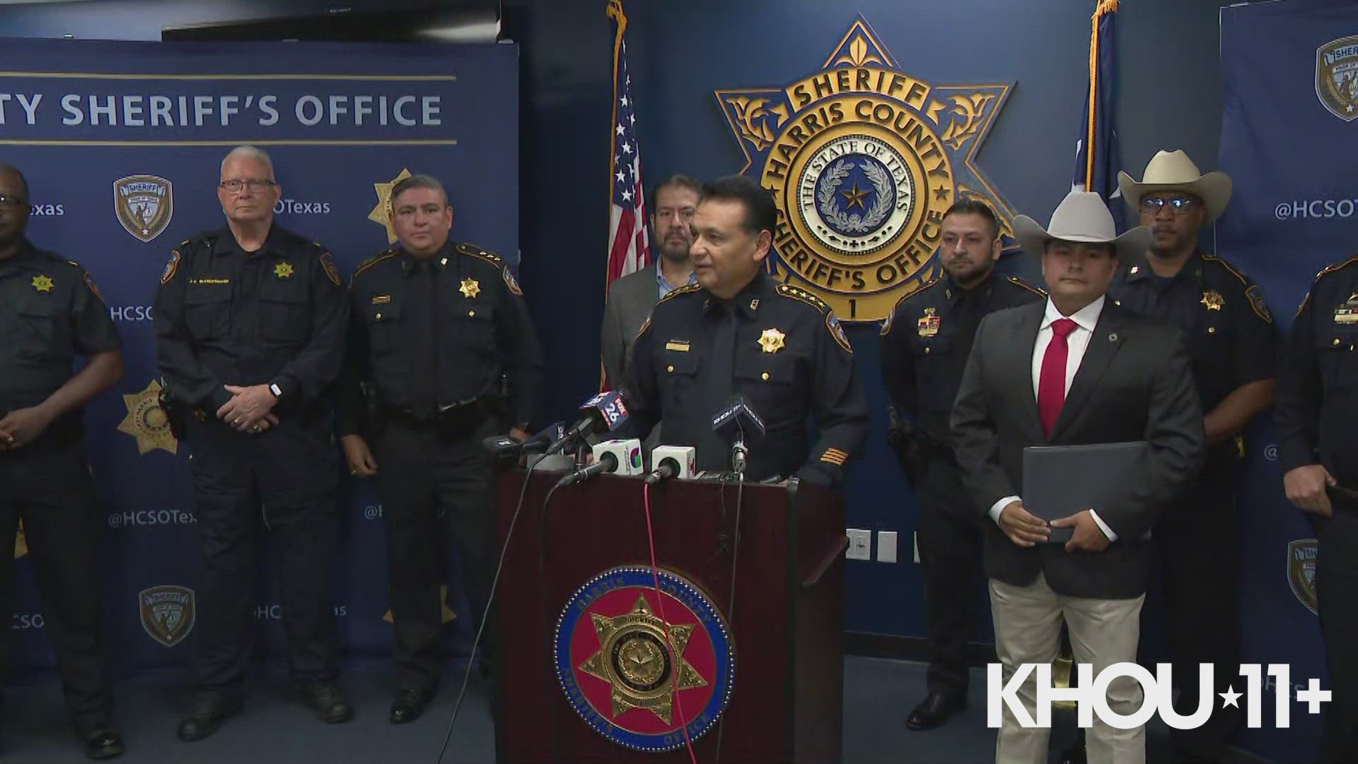 Harris County Sheriff Ed Gonzalez on Friday held a news briefing to discuss what he's calling a growing pay disparity between agencies in the area.