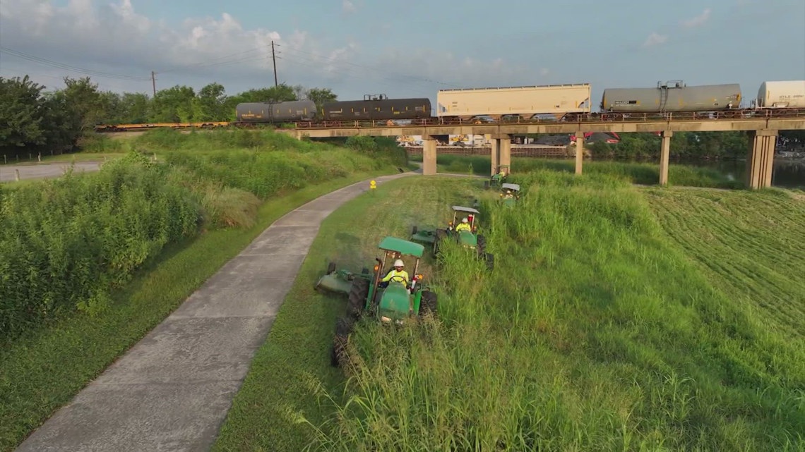 Harris County flood control tax dollars fund bayou maintenance and improvements