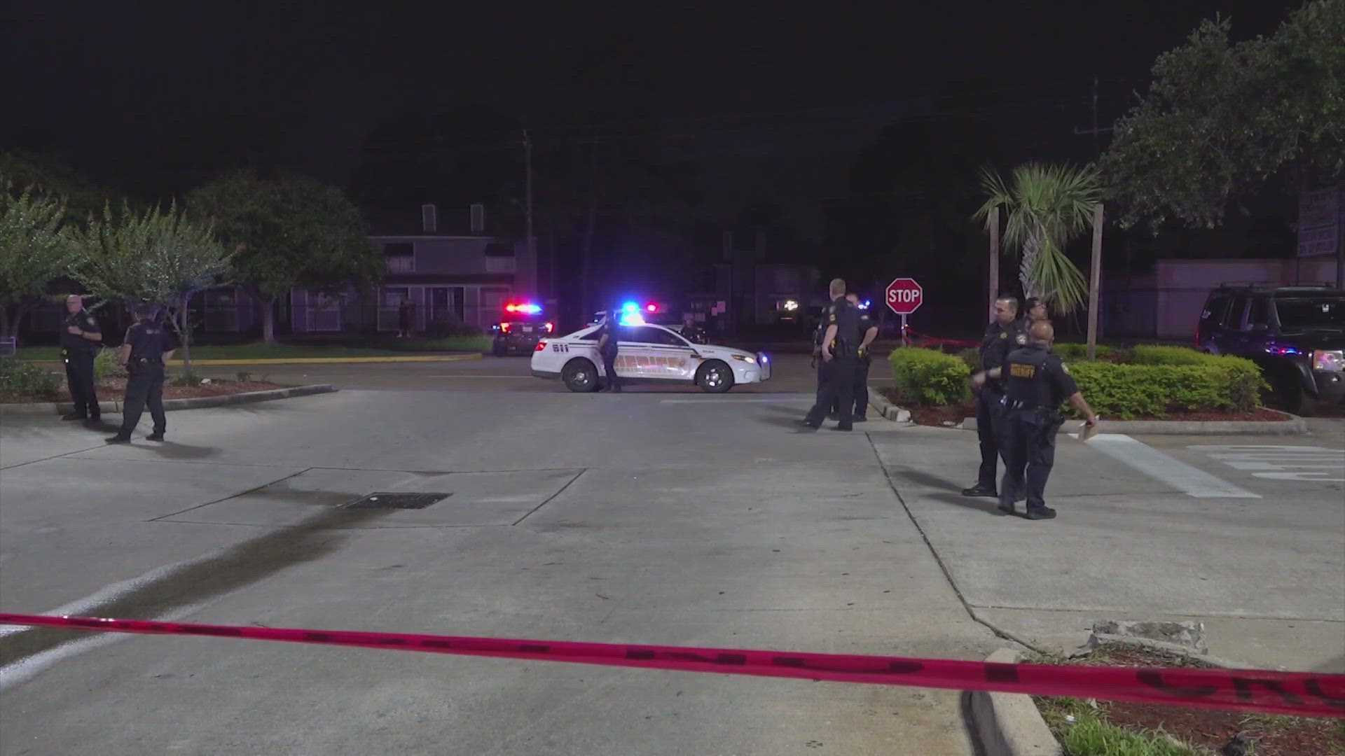 Harris County deputies were met with gunfire while responding to a disturbance call, Sheriff Gonzalez said. The shooter was taken into custody after a SWAT standoff.