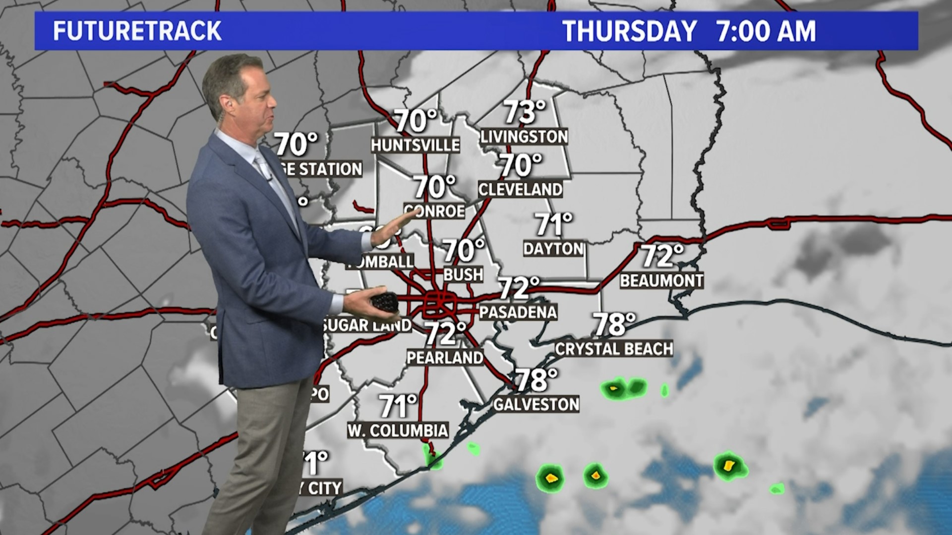 KHOU 11 Chief Meteorologist David Paul looks at the Houston weather at 6:30 p.m. on Wednesday, Sept. 27, 2023.