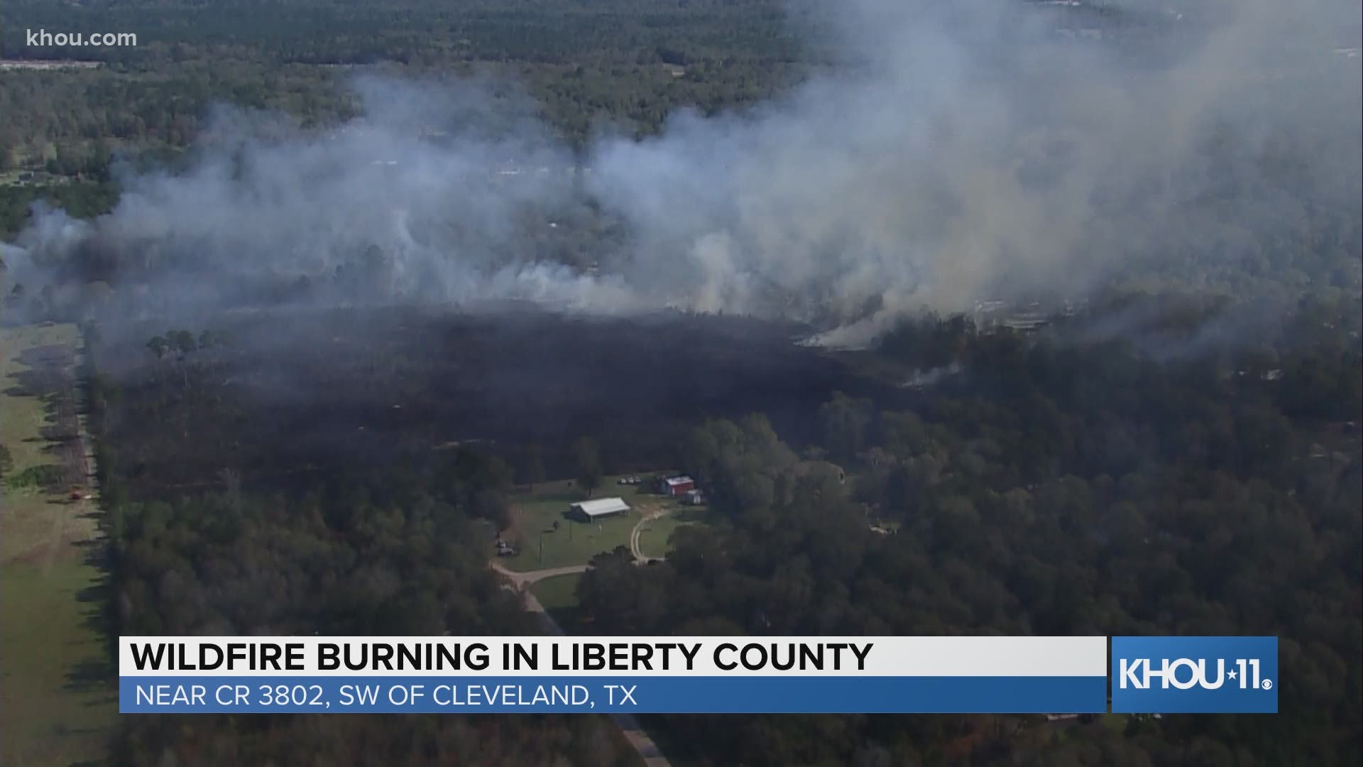 According to the Liberty County Sheriff's Office, some homes are being evacuated.