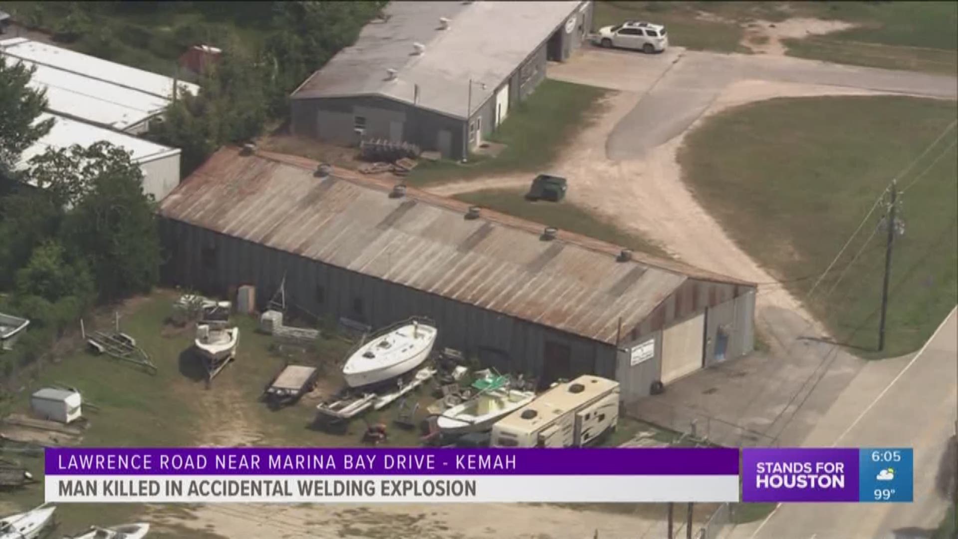 A man has died after an accidental welding explosion in Kemah.