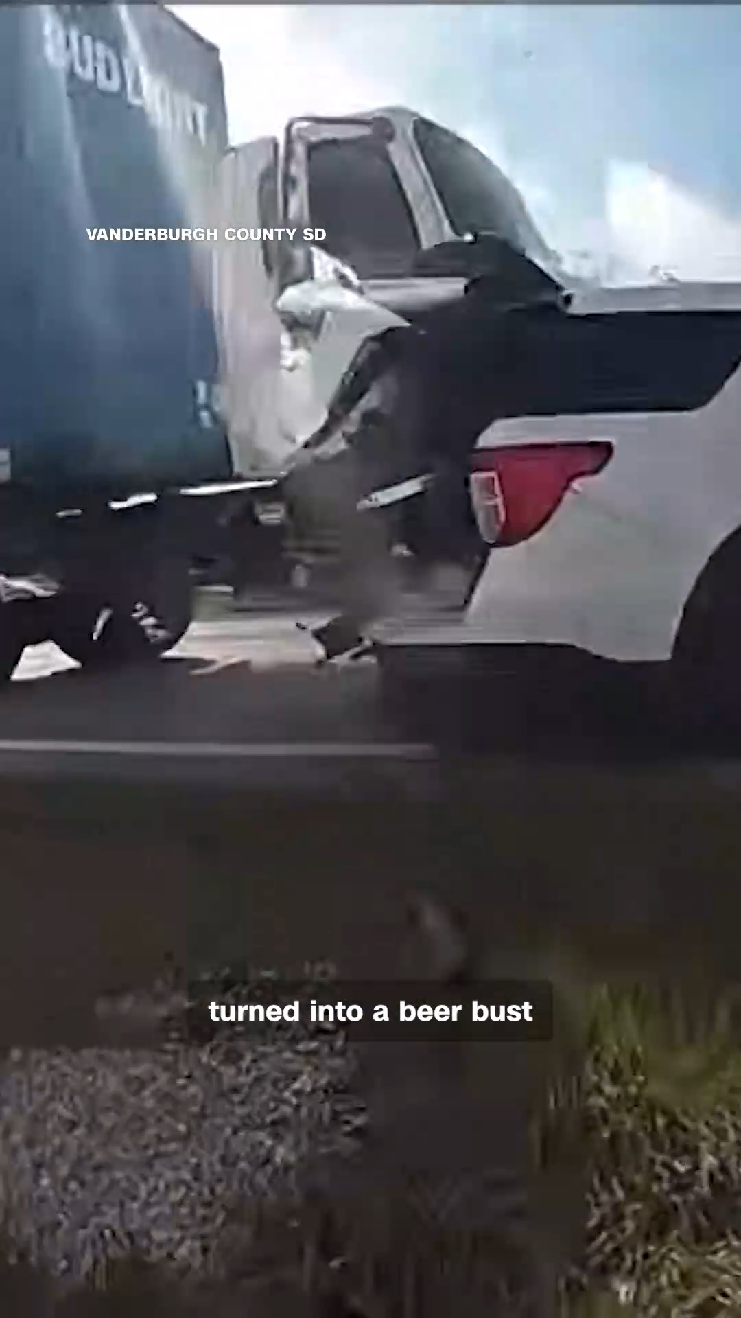 Stolen beer truck slams into police cruiser during chase | khou.com